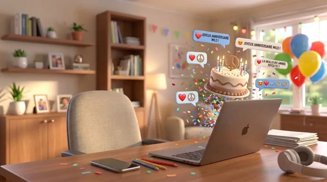 Image de couverture de l'article : le Happy Wall pour fêter un anniversaire pour un collègue