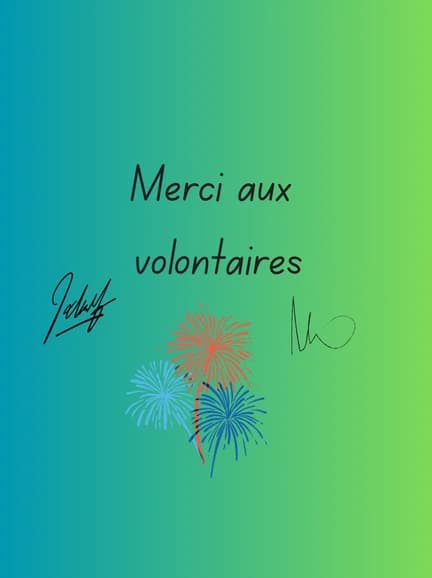 Happy Wall template preview Carte de remerciement bénévole 🎉