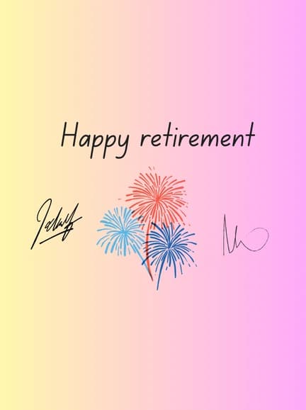 Happy Wall template preview Retirement card đ