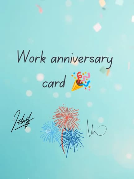 Happy Wall template preview Work anniversary card đ
