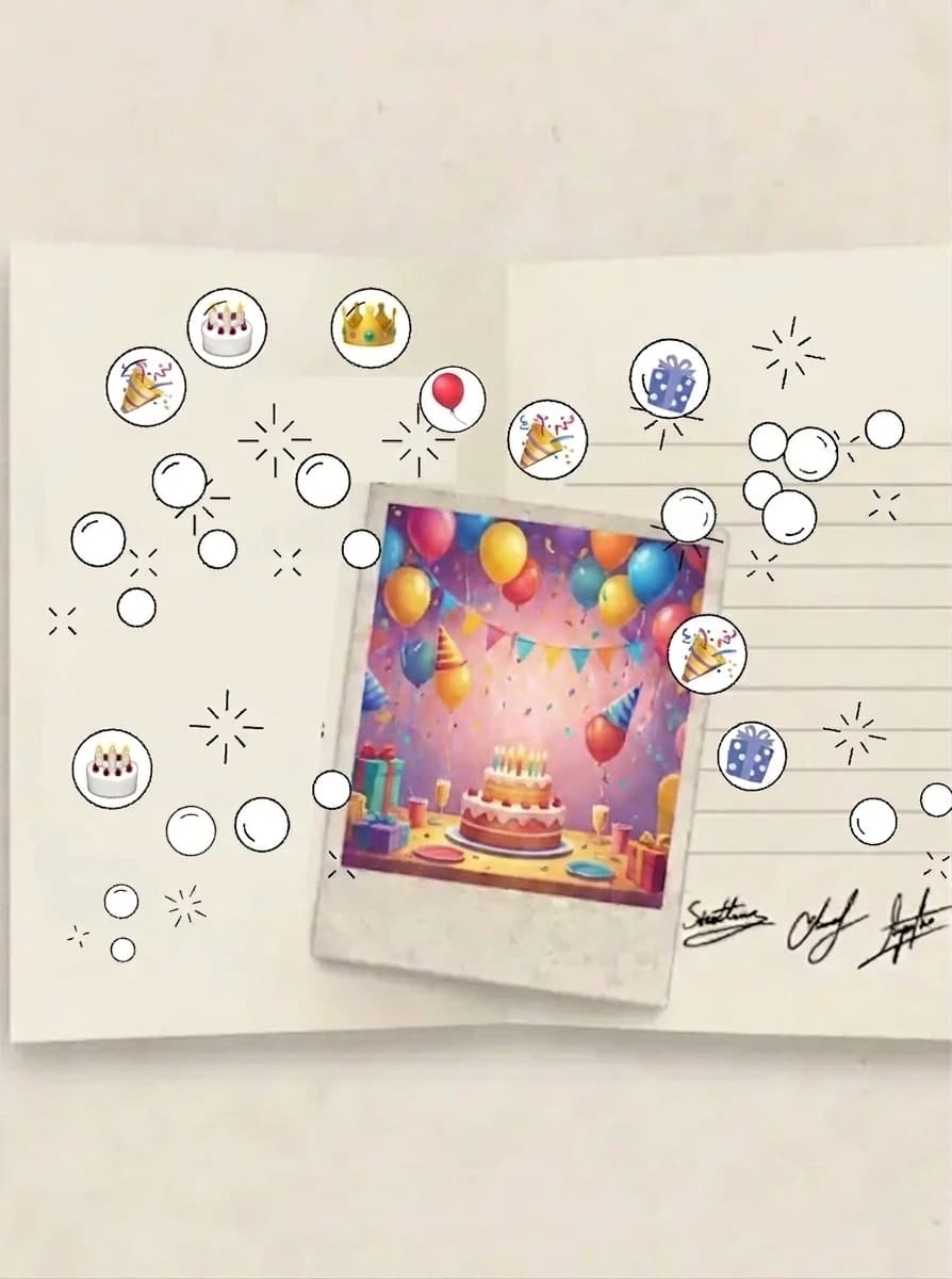 Happy Wall template preview Carte d'anniversaire 🎂
