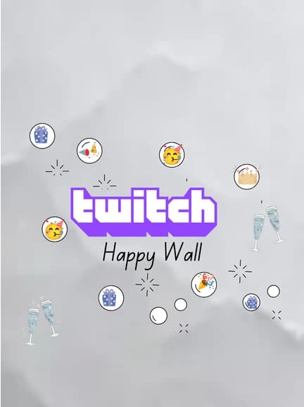 Happy Wall template preview Une carte d'au revoir pour ton streamer 💜