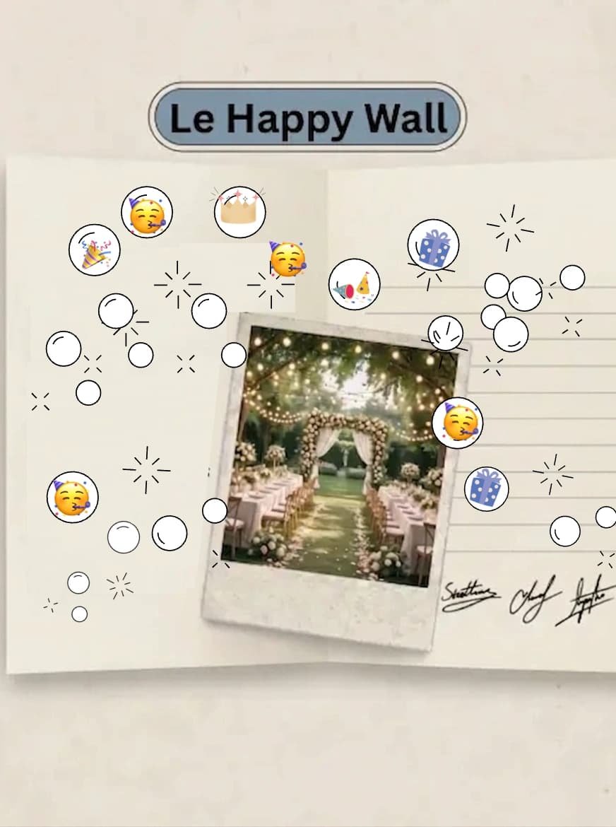 Happy Wall template preview Wedding card đ